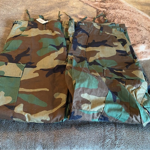military style camo Other - Versatile Green and Brown Cargo Pants for Outdoor Adventures